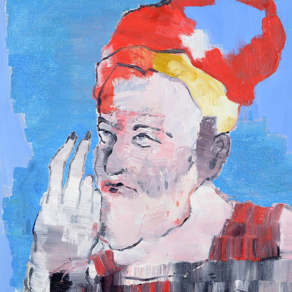 Porträt alter Mann mit Bart und Mütze