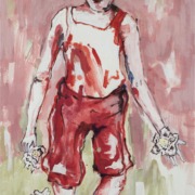junge Frau mit weißen Blumen