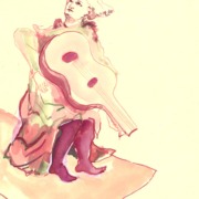 Fau mit Gitarre